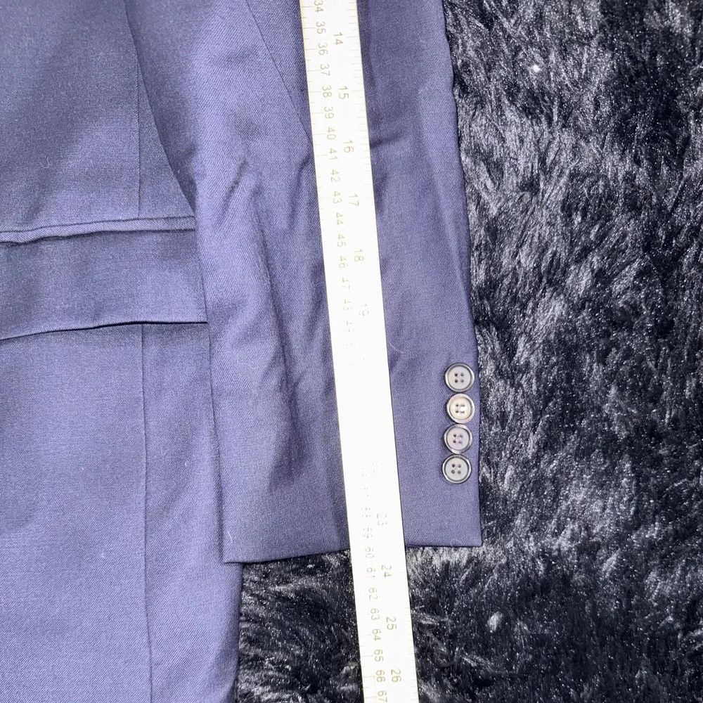 Hickey Freeman Blazer Mens 40R Navy Wool Stretch Two Button Lined Sport‎ Coat